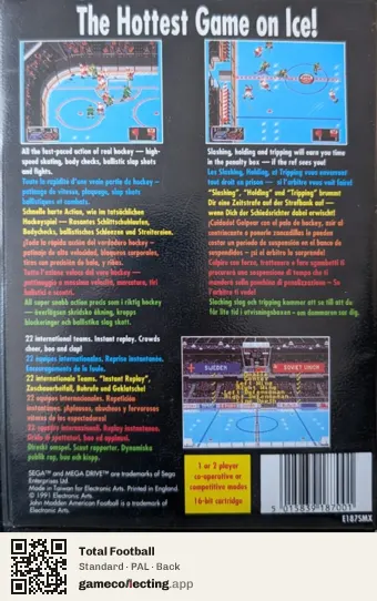 Total Football Sega Mega Drive / Genesis, PAL box back