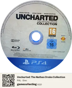 Uncharted: The Nathan Drake Collection PlayStation 4, PAL disc