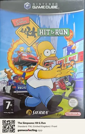 The Simpsons: Hit & Run Nintendo GameCube, United Kingdom box front