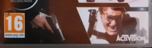 007 Legends, the PEGI square on its front