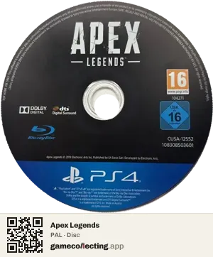 Apex Legends PlayStation 4, PAL disc
