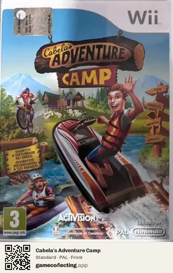 Cabela's Adventure Camp Nintendo Wii, PAL box front