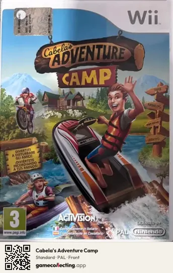 Cabela's Adventure Camp Nintendo Wii, PAL box front