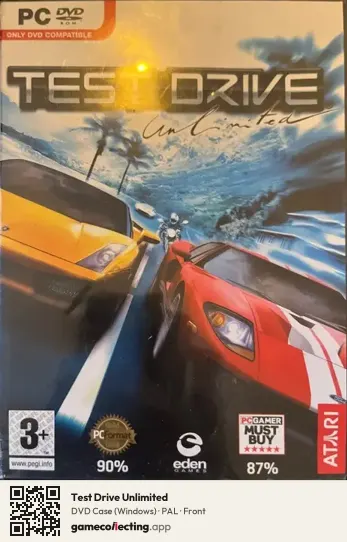 Test Drive Unlimited Computer, PAL box front