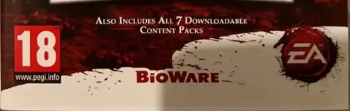 Dragon Age: Origins, the PEGI square on its front