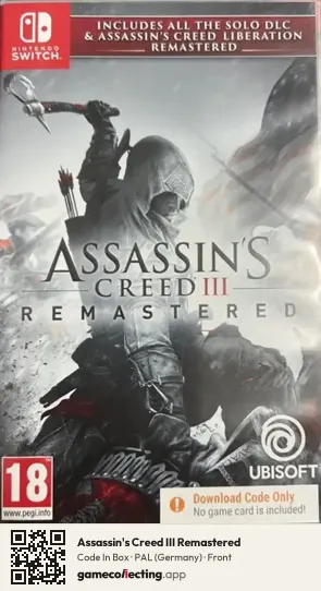 Assassin's Creed III Remastered Nintendo Switch, Germany box front