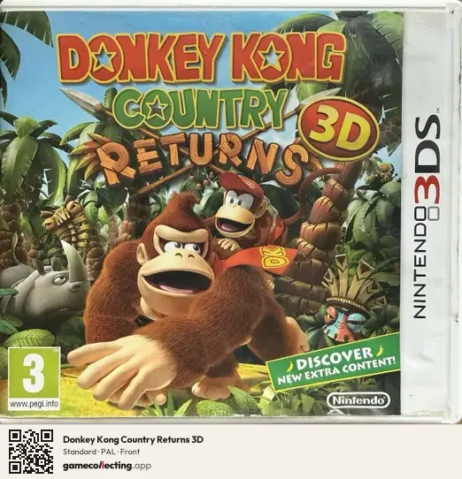 Donkey Kong Country Returns 3D Nintendo 3DS, PAL box front
