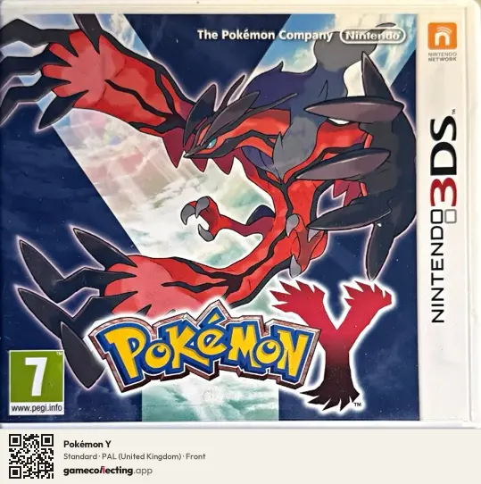 Pokémon Y Nintendo 3DS, United Kingdom box front