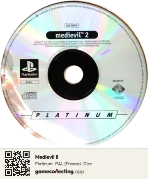 Medievil II PlayStation, PAL disc