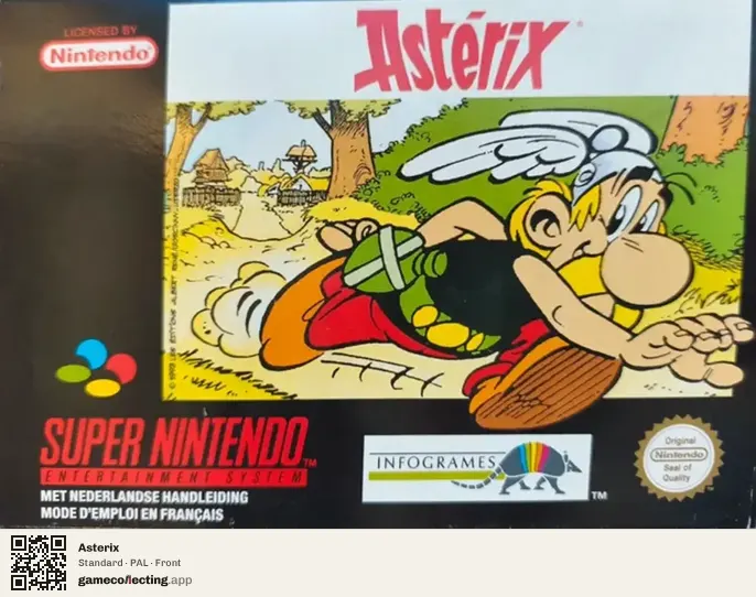 Asterix Super Nintendo Entertainment System, PAL box front