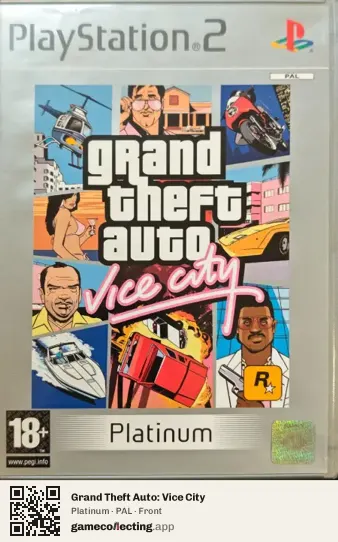 Grand Theft Auto: Vice City PlayStation 2, PAL box front