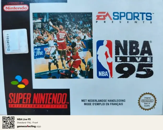 NBA Live 95 Super Nintendo Entertainment System, PAL box front