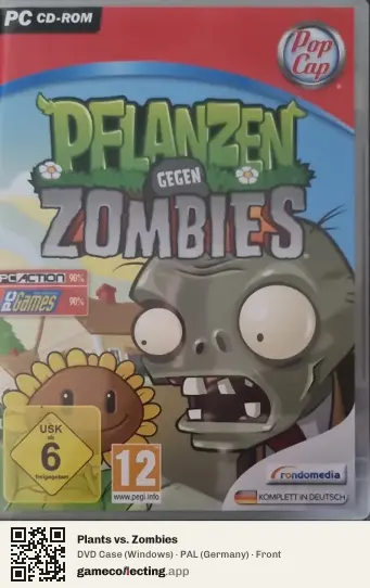 Plants vs. Zombies Computer, Germany box front