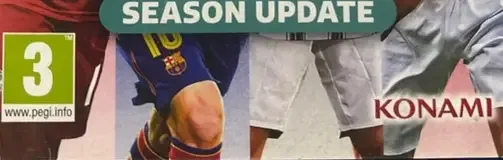 eFootball PES 2021 Season Update, the PEGI square on its front