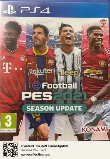 eFootball PES 2021 Season Update PlayStation 4, PAL box front
