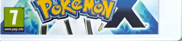 Pokémon X, the PEGI square on its front