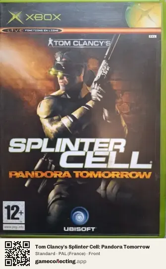 Tom Clancy's Splinter Cell: Pandora Tomorrow Xbox, France box front
