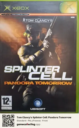 Tom Clancy's Splinter Cell: Pandora Tomorrow Xbox, France box front