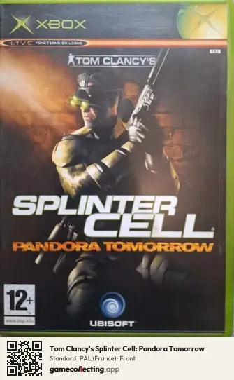 Tom Clancy's Splinter Cell: Pandora Tomorrow Xbox, France box front