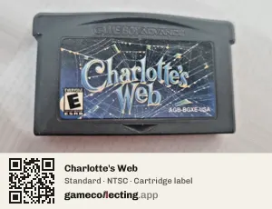 Charlotte's Web Game Boy Advance, NTSC cartridge label