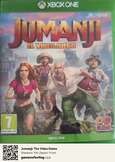 Jumanji: The Video Game Xbox One, Spain box front