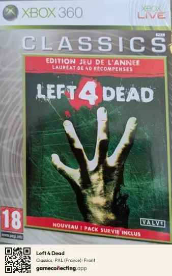 Left 4 Dead Xbox 360, France box front