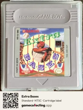 Extra Bases Game Boy, NTSC cartridge label