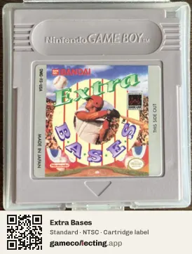 Extra Bases Game Boy, NTSC cartridge label