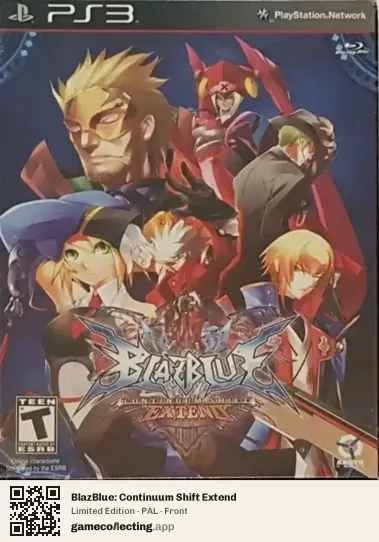 BlazBlue: Continuum Shift Extend PlayStation 3, PAL box front