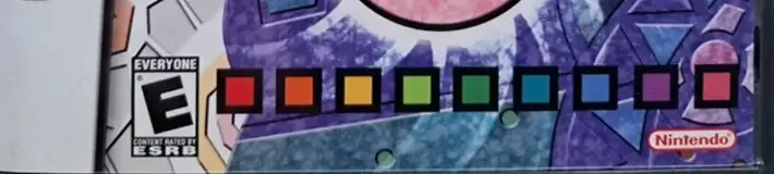 Kirby: Canvas Curse, the ESRB box on its front