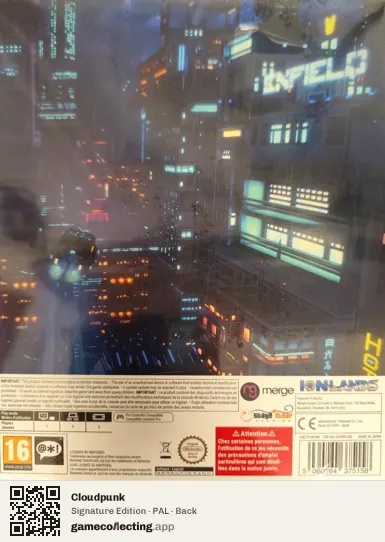 Cloudpunk Nintendo Switch, PAL box back