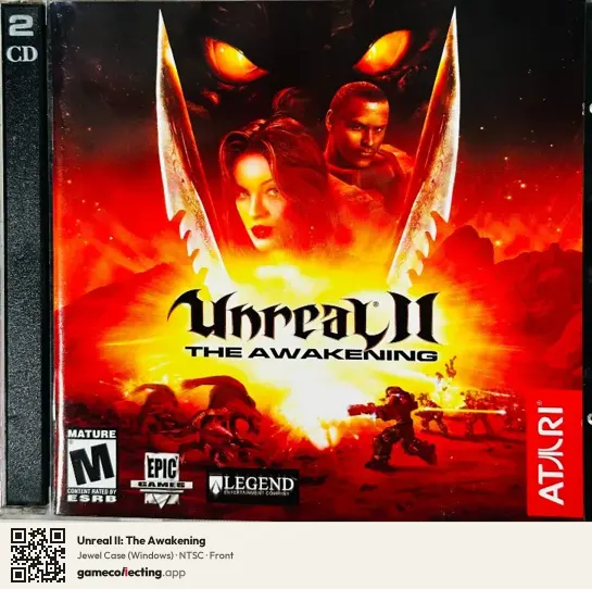 Unreal II: The Awakening Computer, NTSC box front