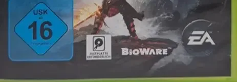Dragon Age: Inquisition, the USK square on its front