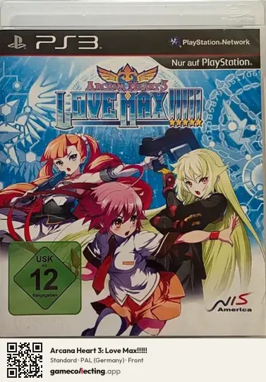 Arcana Heart 3: Love Max!!!!! PlayStation 3, Germany box front