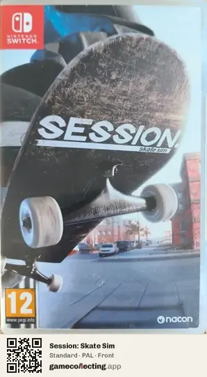Session: Skate Sim Nintendo Switch, PAL box front