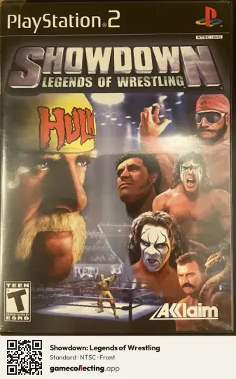 Showdown: Legends of Wrestling PlayStation 2, NTSC box front