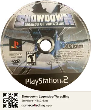 Showdown: Legends of Wrestling PlayStation 2, NTSC disc