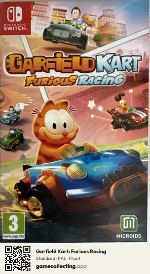 Garfield Kart: Furious Racing Nintendo Switch, PAL box front