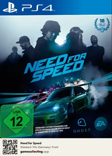 Need for Speed PlayStation 4, Germany box front