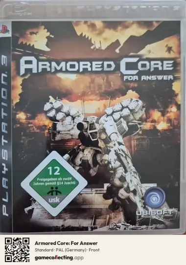 Armored Core: For Answer PlayStation 3, Germany box front
