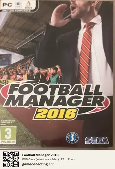 Football Manager 2016 Computer, PAL box front