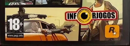 Grand Theft Auto: San Andreas, the PEGI square on its front