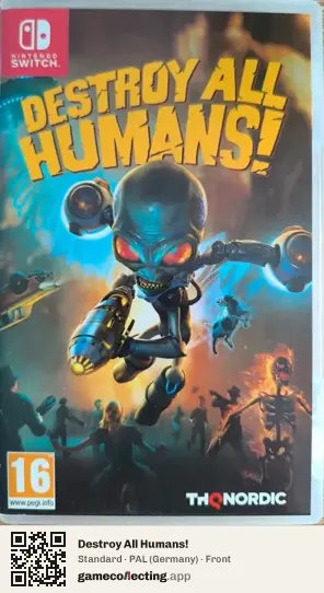 Destroy All Humans! Nintendo Switch, Germany box front