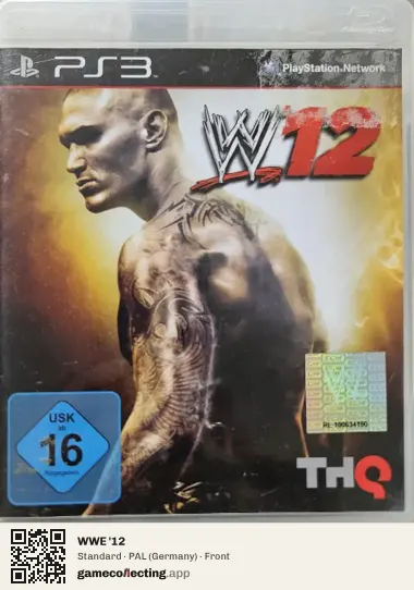 WWE '12 PlayStation 3, Germany box front