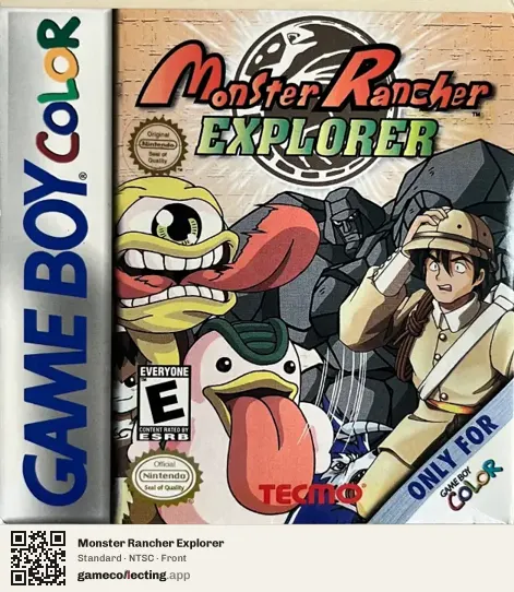 Monster Rancher Explorer Game Boy Color, NTSC box front