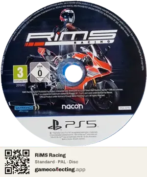 RiMS Racing PlayStation 5, PAL disc