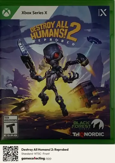 Destroy All Humans! 2: Reprobed Xbox Series X, NTSC box front