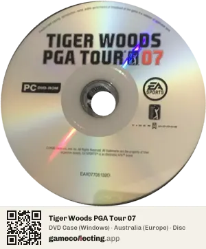Tiger Woods PGA Tour 07 Computer, Australia disc