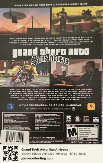 Grand Theft Auto: San Andreas Computer, NTSC box back