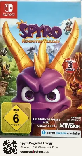 Spyro Reignited Trilogy Nintendo Switch, Germany box front